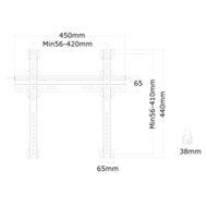 Newstar PLASMAW040ZWART Wandsteun Zwart - thumbnail