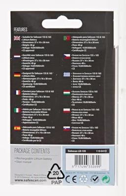 Safescan oplaadbare batterij LB-105, voor valsgelddetector 155-165