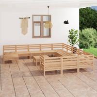 13-delige Loungeset massief grenenhout - thumbnail