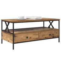 Salontafel with Drawer Oud hout 100 x 51 x 45 cm Bewerkt hout - thumbnail