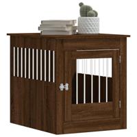 Hondenbench 64,5x80x71 cm bewerkt hout bruin eikenkleur - thumbnail