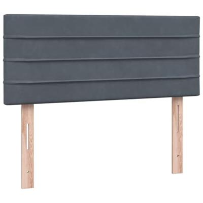 Boxspring met matras en LED fluweel donkergrijs 120x210 cm