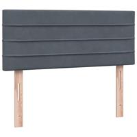 Boxspring met matras en LED fluweel donkergrijs 120x210 cm - thumbnail