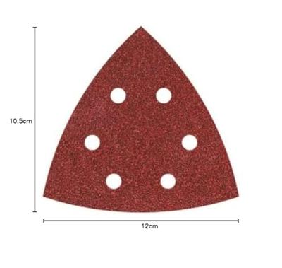 Wolfcraft 1780000 Deltaschuurpapier Met klittenband, Geperforeerd Korrelgrootte (num) 40 Hoekmaat 105 mm 5 stuk(s)