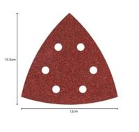 Wolfcraft 1780000 Deltaschuurpapier Met klittenband, Geperforeerd Korrelgrootte (num) 40 Hoekmaat 105 mm 5 stuk(s) - thumbnail