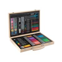 Grafix Houten kleurkoffer fsc, 86dlg. - thumbnail