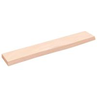 Wandschap 60x10x2 cm onbehandeld massief eikenhout - thumbnail
