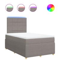 Boxspring met matras stof taupe 120x200 cm - thumbnail
