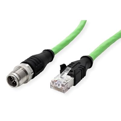 Metz Connect 142M2X15020 M12 Netwerkkabel, patchkabel CAT 6A S/FTP 2.00 m Groen PUR-mantel, Zuurbestendig, Ozonbestendig, UV-bestendig, Geschikt voor Metz Connect 142M2X15020 M12 Netwerkkabel, patchkabel CAT 6A S/FTP 2.00 m Groen PUR-mantel, Zuurbestendig, Ozonbestendig, UV-bestendig, Geschikt voor