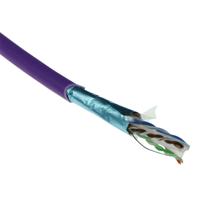 ACT Cat 6A F/UTP massieve installatiekabel, LSZH, CPR euroklasse ECA, 24AWG, violet 500 meter - thumbnail