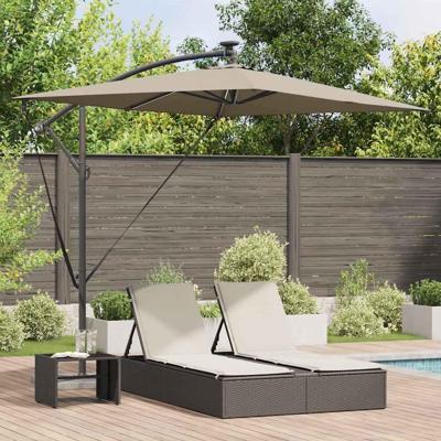 Cantilever Banana Parasol Taupe 294 x 200 x 254 cm