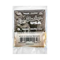 Dunlop 431R73 Tortex Triangle .73mm plectrum geel - thumbnail