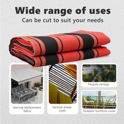 VidaXL Zonnescherm vervangingen oranje en zwart 1000 x 160 cm