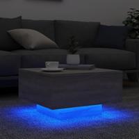 Salontafel met LED-verlichting 55x55x31 cm grijs sonoma eiken - thumbnail