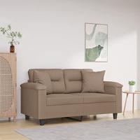 VidaXL Sierkussens 2 st 40x40 cm microvezelstof taupe - thumbnail