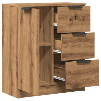 Dressoir 60x30x70 cm bewerkt hout artisan eikenkleurig