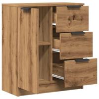 Dressoir 60x30x70 cm bewerkt hout artisan eikenkleurig - thumbnail