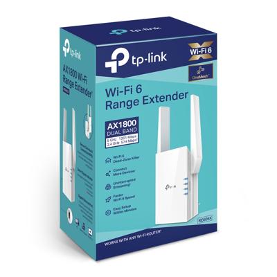 TP-Link Repeater RE605X - AX1800 Wi-Fi 6 Range Extender, Black
