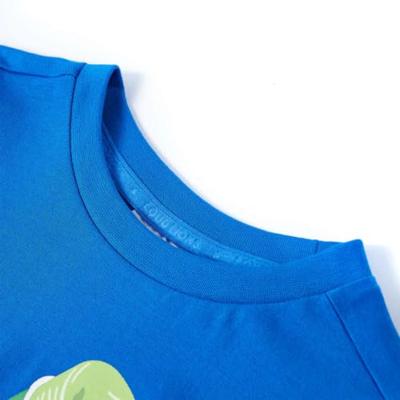 Kindershirt met ijsjesprint 140 felblauw Kindershirt met ijsjesprint 140 felblauw