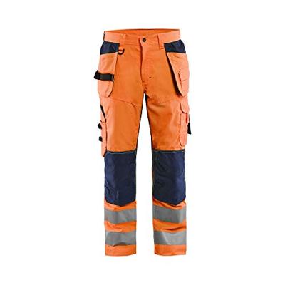 Blåkläder Werkbroek High-Vis met ventilatie 15651811 | High Vis Oranje/Marineblauw | Maat 44 - 7330509673201