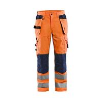 Blåkläder Werkbroek High-Vis met ventilatie 15651811 | High Vis Oranje/Marineblauw | Maat 44 - 7330509673201 - thumbnail