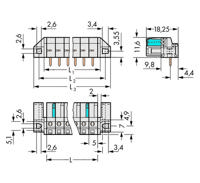 WAGO 722-234/047-000 Female behuizing (board) 722 Totaal aantal polen: 4 Rastermaat: 5 mm Inhoud: 50 stuk(s) - thumbnail