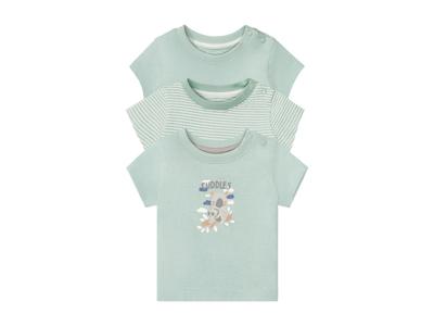 lupilu 3 baby T-shirts (Groen, 62/68)