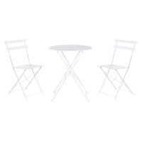 Tafel met twee stoelen Home ESPRIT Wit 60 x 60 x 71 cm - thumbnail