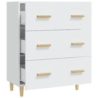 Dressoir 70x34x90 cm bewerkt hout wit - thumbnail