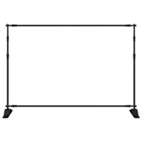 Achtergrondstandaard 305x243 cm staal zwart - thumbnail