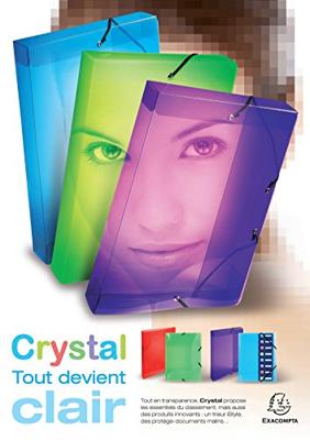 Exacompta ringmap, voor ft A4 maxi, uit PP, 4 ringen van 30 mm, kristal Exacompta ringmap, voor ft A4 maxi, uit PP, 4 ringen van 30 mm, kristal