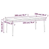 9-delige Tuinset met kussens grijs en zwart - thumbnail