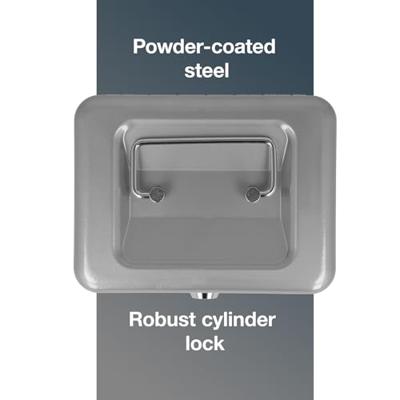 Westcott AC-E51000-ZI Geldkist 152x120x79mm Zilver, Kunststof Inzet Met 6 Vakken