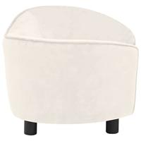 Hondenbank 69x49x40 cm pluche crèmekleurig - thumbnail