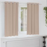 VidaXL Zwart-out gordijnen met ringen 2 pcs taupe 175 x 140 cm - thumbnail