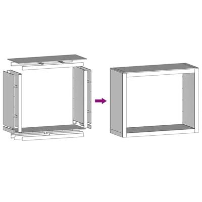 Haardhoutrek 100x40x80 cm staal antracietkleurig Haardhoutrek 100x40x80 cm staal antracietkleurig