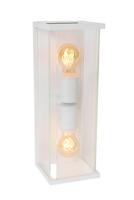 Lucide CLAIRE - Wandlamp Binnen/Buiten - 2xE27 - IP54 - Wit - thumbnail