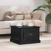 Salontafel with Drawer Zwart eiken 50 x 50 x 35 cm Bewerkt hout - thumbnail