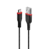 LINDY 0.5m Versterkte USB Type A naar Micro-B LADING & SYNC Kabel, 3A - thumbnail