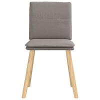 Eetkamerstoelen 4 st draaibaar stof taupe - thumbnail