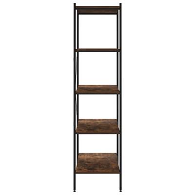 VidaXL Opbergrek 5-laags 80x40x163 cm zwart en naturel