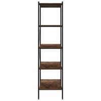 VidaXL Opbergrek 5-laags 80x40x163 cm zwart en naturel - thumbnail