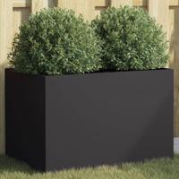 VidaXL Plantenbak 62x40x39 cm staal zwart - thumbnail