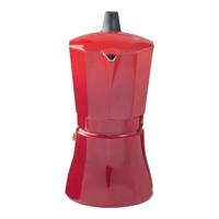 Italiaanse Koffiepot Oroley Petra Rood Aluminium 6 Kopjes - thumbnail