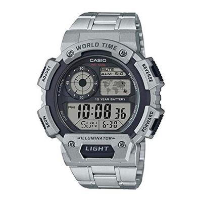 Casio ILLUMINATOR WORLDTIME Zwart Zilverkleurig (Ø 48 mm) Heren horloge