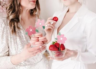 Taarttoppers Bloemen Mix Set (8 st)