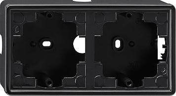 Gira S-color opbouwbak 2-voudig zwart