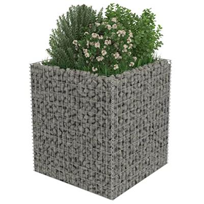 Gabion plantenbak verhoogd 90x90x100 cm gegalvaniseerd staal Gabion plantenbak verhoogd 90x90x100 cm gegalvaniseerd staal