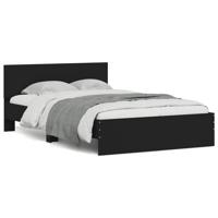 Bedframe met LED zonder matras 150x200 cm zwart - thumbnail