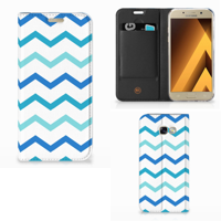 Samsung Galaxy A5 2017 Hoesje met Magneet Zigzag Blauw - thumbnail